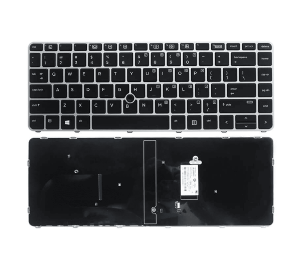 Keyboard for HP EliteBook 840 G3, 848 G3, 745 G4 Laptops With Silver Frame